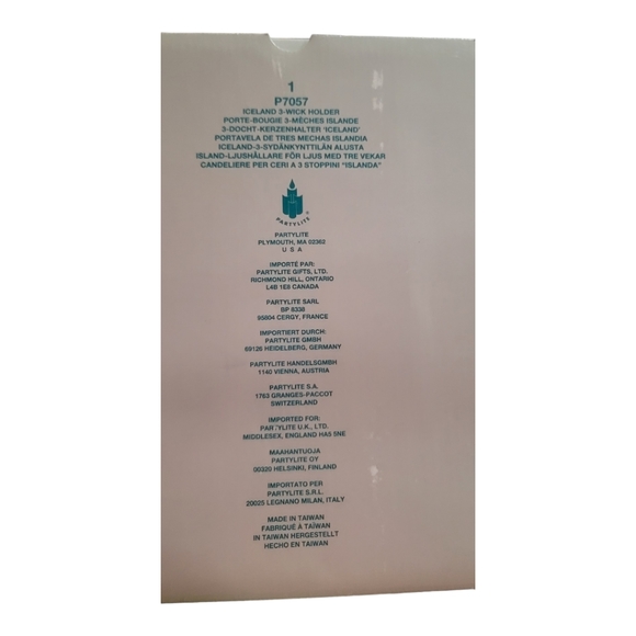 PARTYLITE - ICELAND Glass 3 Wick Candle Holder - Picture 3 of 6